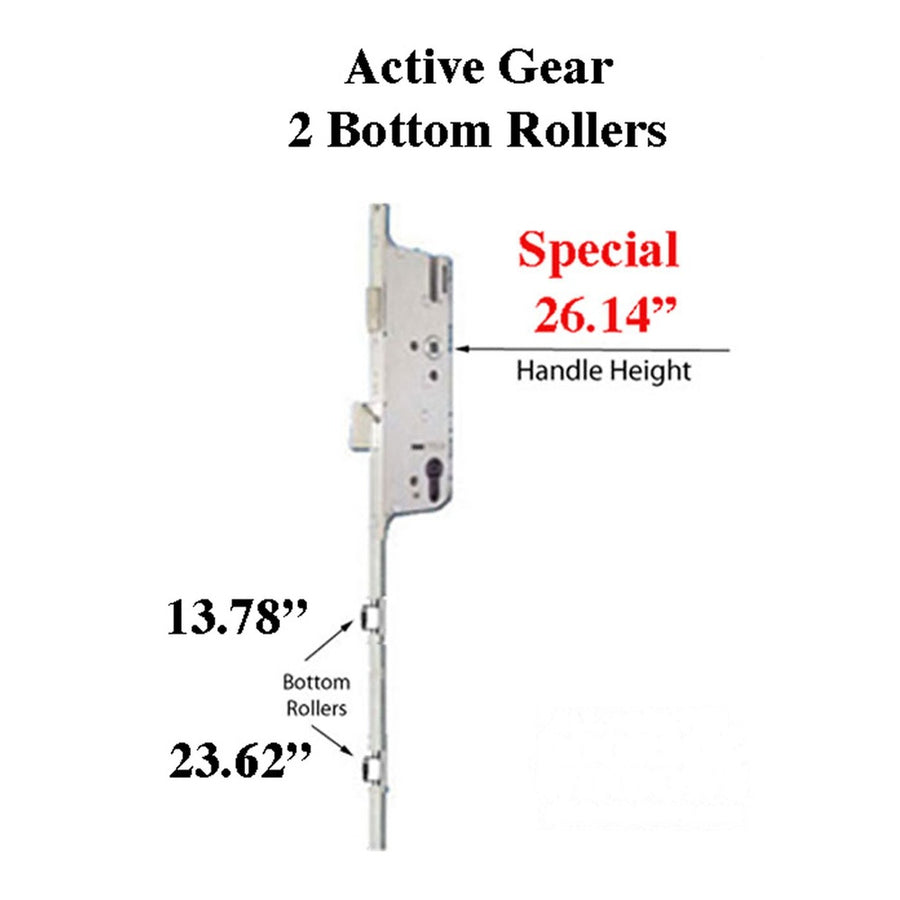 Special Size 16mm Hoppe 35/92 Active Manual Lower Multi-Point Roller Gear for Kawneer Terrace Door - Special Size 16mm Hoppe 35/92 Active Manual Lower Multi-Point Roller Gear for Kawneer Terrace Door