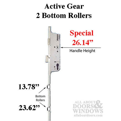 Special Size 16mm Hoppe 35/92 Active Manual Lower Multi-Point Roller Gear for Kawneer Terrace Door - Special Size 16mm Hoppe 35/92 Active Manual Lower Multi-Point Roller Gear for Kawneer Terrace Door