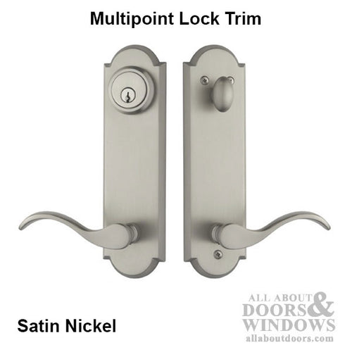 Monaco Active Keyed Multipoint Lock Trim Handleset Classic Wave Lever - Monaco Active Keyed Multipoint Lock Trim Handleset Classic Wave Lever