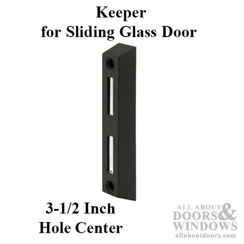 Keeper - Sliding Patio Door, Plastic - Black - Keeper - Sliding Patio Door, Plastic - Black