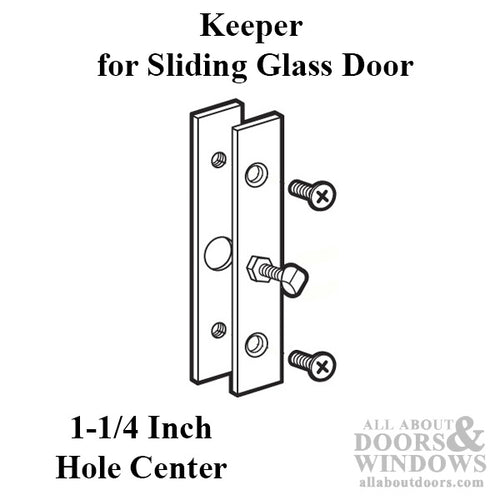 Keeper - Sliding Patio Door, Steel - Aluminum - Keeper - Sliding Patio Door, Steel - Aluminum