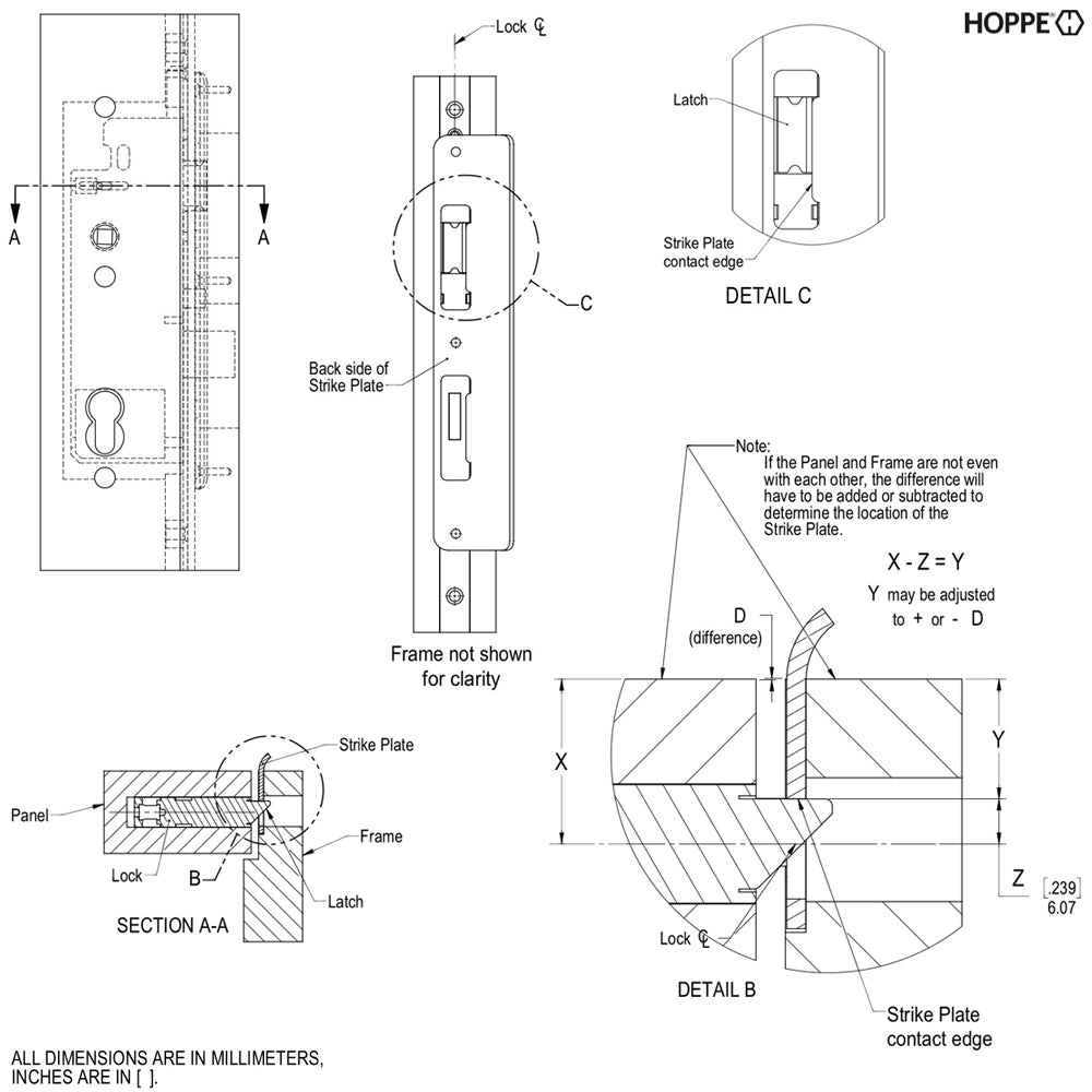 Strike Plate PC0039N – Latch & Deadbolt – 1.30 x 8.82 – Stainless Steel - Strike Plate PC0039N – Latch & Deadbolt – 1.30 x 8.82 – Stainless Steel