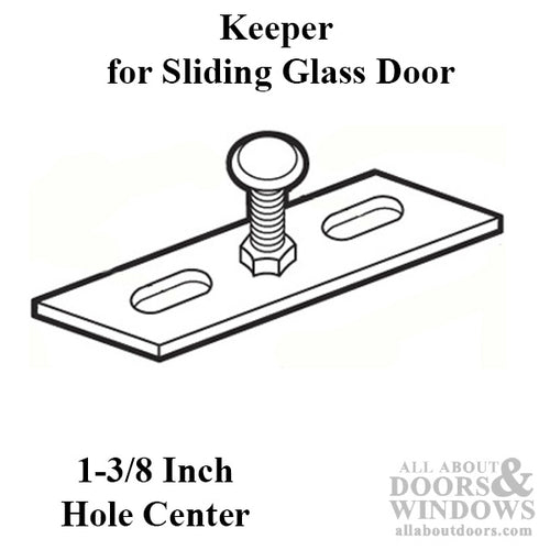 Strike for Sliding Door, 1-3/8 inch, Surface-Mounted - Strike for Sliding Door, 1-3/8 inch, Surface-Mounted