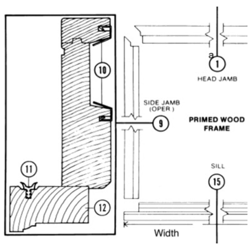 Lock Jamb Weatherstrip for Andersen Primed 2-Panel Gliding Door - Lock Jamb Weatherstrip for Andersen Primed 2-Panel Gliding Door