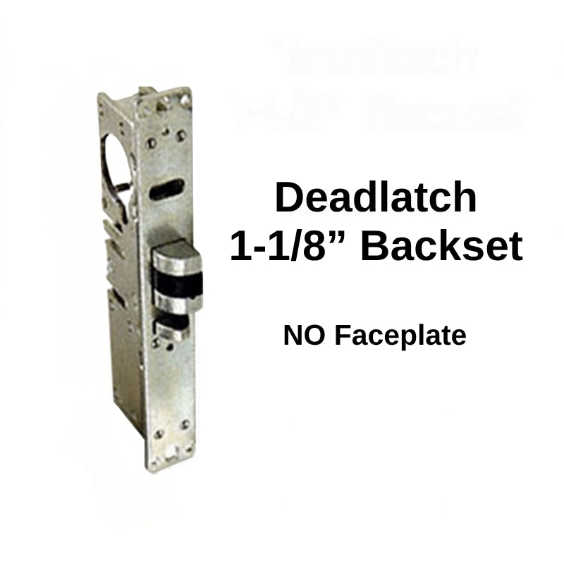 Deadlatch  Lock, 1-1/8 Inch Backset, Reversable Handing - No Face plate - Deadlatch  Lock, 1-1/8 Inch Backset, Reversable Handing - No Face plate