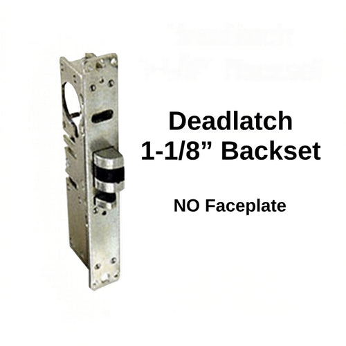 Deadlatch  Lock, 1-1/8 Inch Backset, Reversable Handing - No Face plate - Deadlatch  Lock, 1-1/8 Inch Backset, Reversable Handing - No Face plate