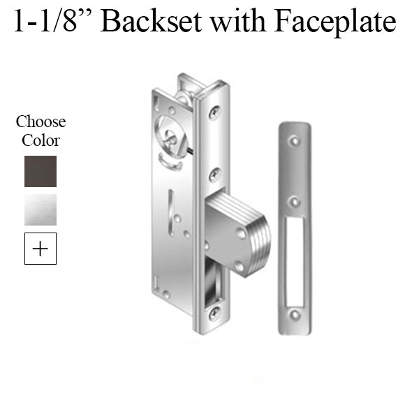 Deadbolt Lock, 1-1/8 Inch, w/ Radius Faceplate Store Front Door - 2 colors - Deadbolt Lock, 1-1/8 Inch, w/ Radius Faceplate Store Front Door - 2 colors