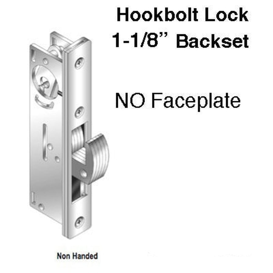 Hookbolt  Lock, 1-1/8 Inch Backset - No Face plate - Hookbolt  Lock, 1-1/8 Inch Backset - No Face plate