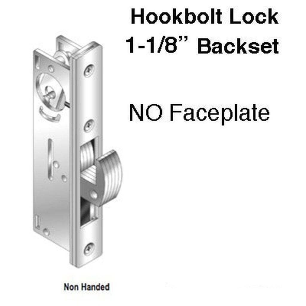 Hookbolt  Lock, 1-1/8 Inch Backset - No Face plate - Hookbolt  Lock, 1-1/8 Inch Backset - No Face plate