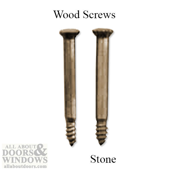 Wood Screws, #10 x 1-3/4 Oval Head  - Stone - Wood Screws, #10 x 1-3/4 Oval Head  - Stone