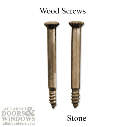 Wood Screws, #10 x 1-3/4 Oval Head  - Stone - Wood Screws, #10 x 1-3/4 Oval Head  - Stone
