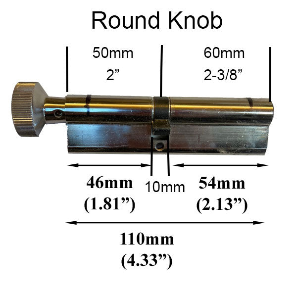 BKS Cylinder, Single Keyed 50mm x 60mm Silver - BKS Cylinder, Single Keyed 50mm x 60mm Silver