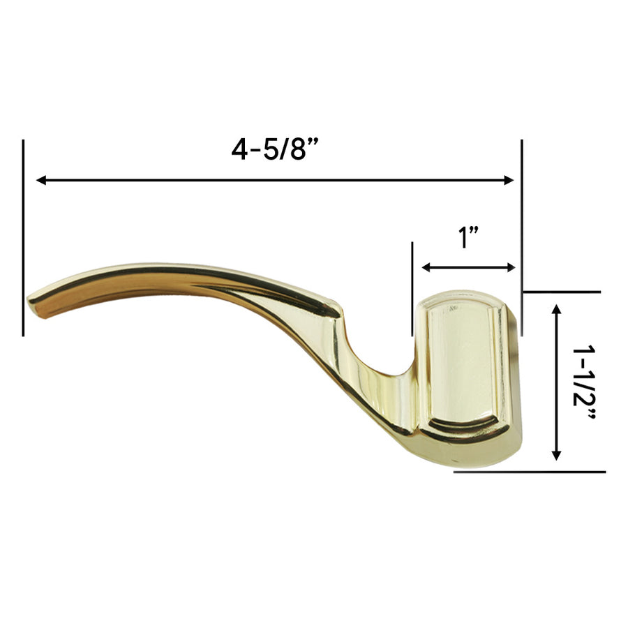 Weathershield Entrance Handle Levers, Left & Right Hand, Polished Brass - Weathershield Entrance Handle Levers, Left & Right Hand, Polished Brass