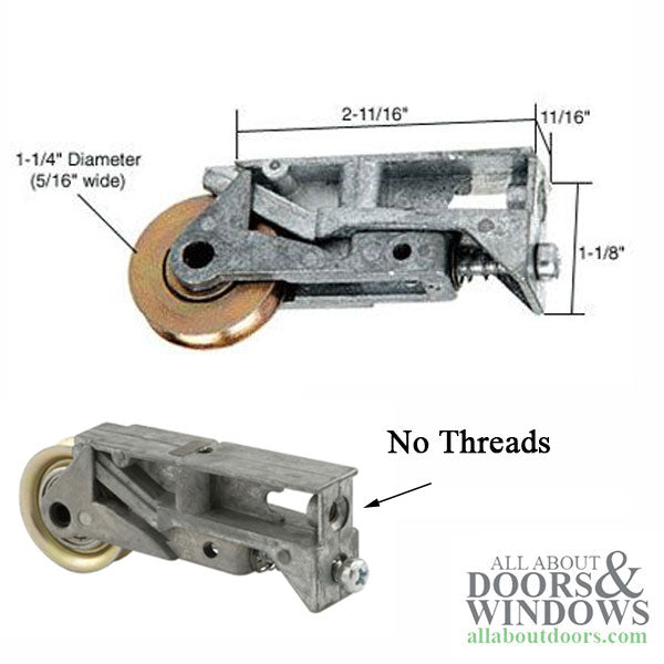 Sliding Glass Patio Door Roller Assembly Adjustable Diecast Housing 1.25 Inch Steel Ball Bearing Wheel Diameter - Sliding Glass Patio Door Roller Assembly Adjustable Diecast Housing 1.25 Inch Steel Ball Bearing Wheel Diameter