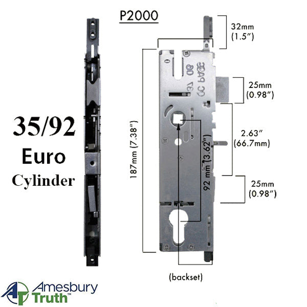 P2000 Active Gearbox only 35/92 Euro Cylinder - P2000 Active Gearbox only 35/92 Euro Cylinder