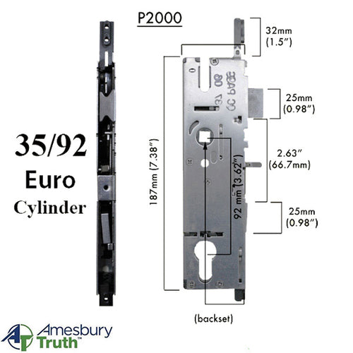 P2000 Active Gearbox only 35/92 Euro Cylinder - P2000 Active Gearbox only 35/92 Euro Cylinder