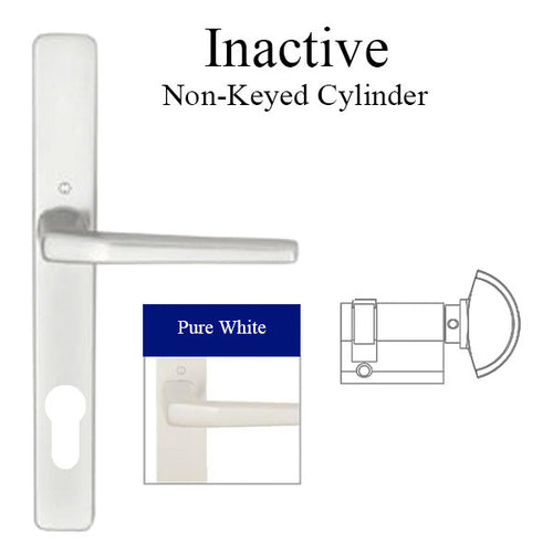 HOPPE Frankfurt A117 / 2246N Inactive Multipoint Handleset – Pure White – Aluminum - HOPPE Frankfurt A117 / 2246N Inactive Multipoint Handleset – Pure White – Aluminum