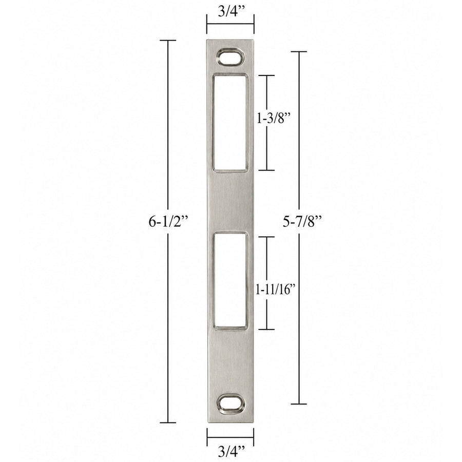 Larson Latch and Deadbolt Strike Plate - 3/4 x 6-1/2 Inches - Larson Latch and Deadbolt Strike Plate - 3/4 x 6-1/2 Inches