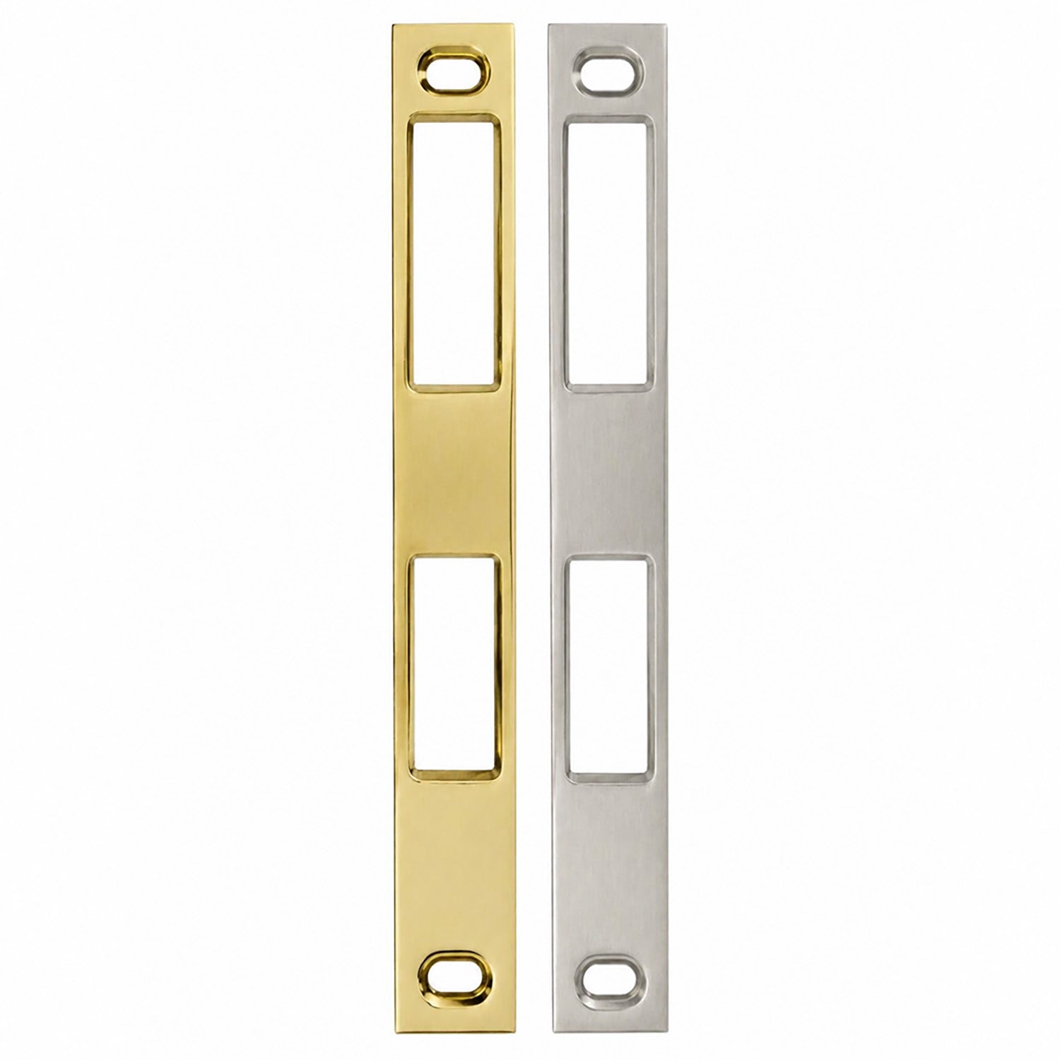 Larson Latch and Deadbolt Strike Plate - 3/4 x 6-1/2 Inches - Larson Latch and Deadbolt Strike Plate - 3/4 x 6-1/2 Inches
