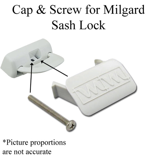 Cap and Screw Only for Milgard Positive Action Lock - Cap and Screw Only for Milgard Positive Action Lock