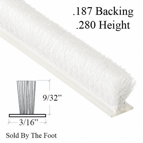 Weatherstrip .187 T-Backing x .280 Fuzzy Pile - Choose Color - Weatherstrip .187 T-Backing x .280 Fuzzy Pile - Choose Color