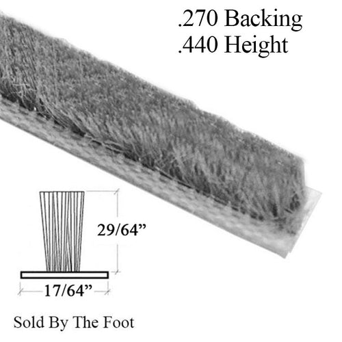 Weatherstrip For Doors and Windows .440 Inch Pile .270 Inch Backing T Slot Weather Seal - Weatherstrip For Doors and Windows .440 Inch Pile .270 Inch Backing T Slot Weather Seal