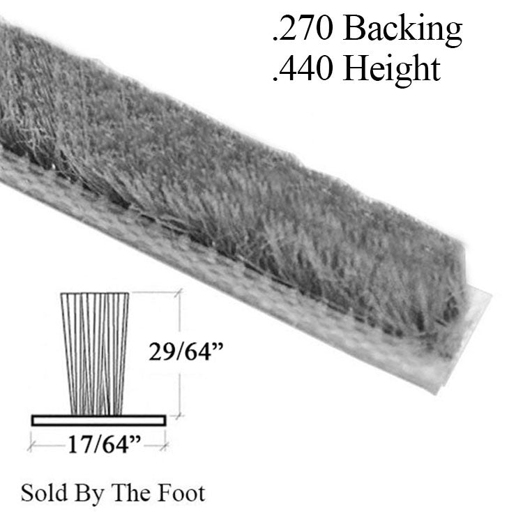 Weatherstrip For Doors and Windows .440 Inch Pile .270 Inch Backing T Slot Weather Seal - Weatherstrip For Doors and Windows .440 Inch Pile .270 Inch Backing T Slot Weather Seal