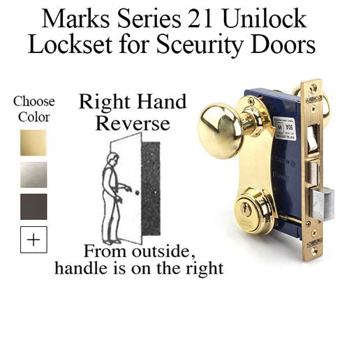 Marks Series 21 Entrance Door Handle Set Unilock Entrance Door Lockset Right Hand Reverse - Marks Series 21 Entrance Door Handle Set Unilock Entrance Door Lockset Right Hand Reverse