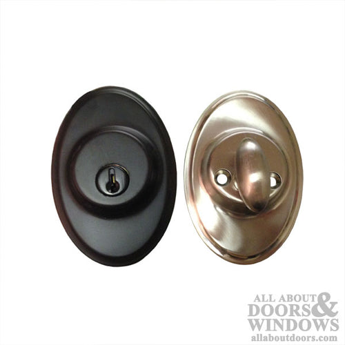 Weslock Deadbolt 2771-1 Single Cylinder - Oil Rubbed Bronze / Satin Nickel - Weslock Deadbolt 2771-1 Single Cylinder - Oil Rubbed Bronze / Satin Nickel