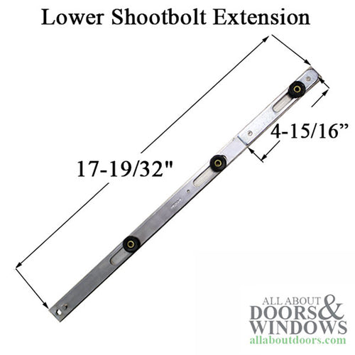 Sentinel Bottom Shootbolt Extension, 450 Series - SS - Sentinel Bottom Shootbolt Extension, 450 Series - SS
