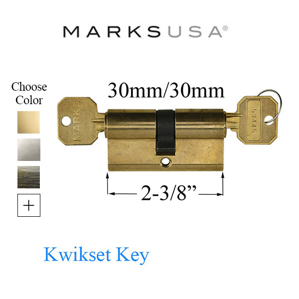 Marks Euro Slimline Keyed Profile Cylinder Kwikset Doubled Keyed Profile Cylinder - Marks Euro Slimline Keyed Profile Cylinder Kwikset Doubled Keyed Profile Cylinder