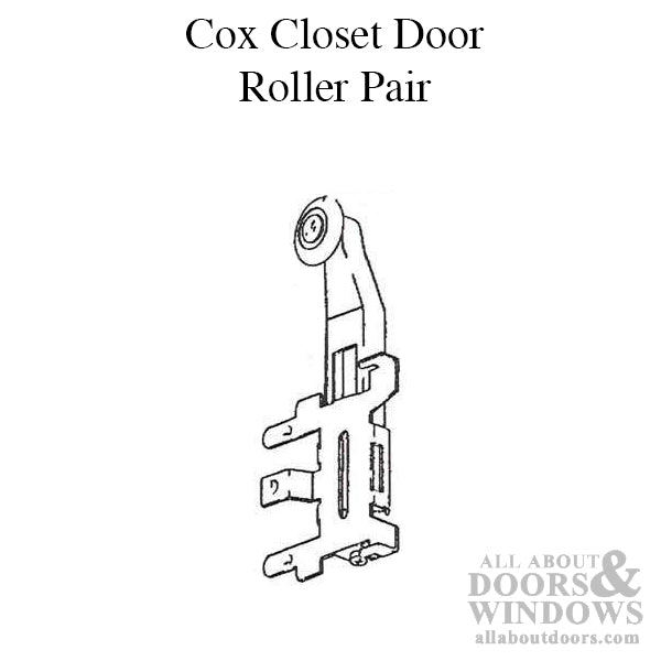Closet Door Roller / Bracket , Top Pairs, L & R - Closet Door Roller / Bracket , Top Pairs, L & R
