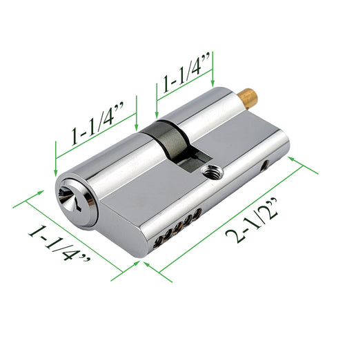 32 / 32 Euro Keyed Cylinder only for 1-3/4 Inch Thick Door  - Choose Color - 32 / 32 Euro Keyed Cylinder only for 1-3/4 Inch Thick Door  - Choose Color