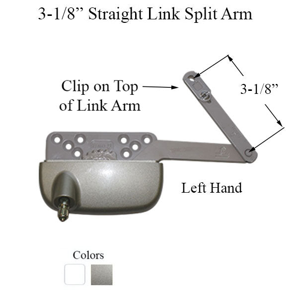 New Style Sill Mounted Straight Link 4-3/4 Inch Split Arm Casement Window Operator, Left - New Style Sill Mounted Straight Link 4-3/4 Inch Split Arm Casement Window Operator, Left