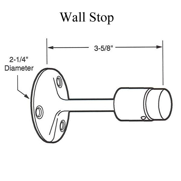 Wall Stop - 3-5/8 Inch Reach - Wall Stop - 3-5/8 Inch Reach