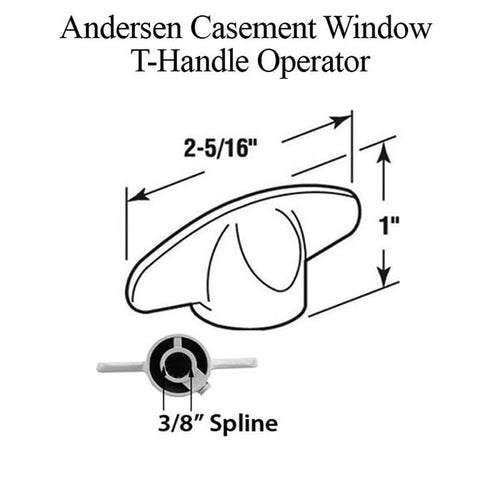 Andersen T-Handle 3/8 spline Casement / Awning windows - 2 colors - Andersen T-Handle 3/8 spline Casement / Awning windows - 2 colors