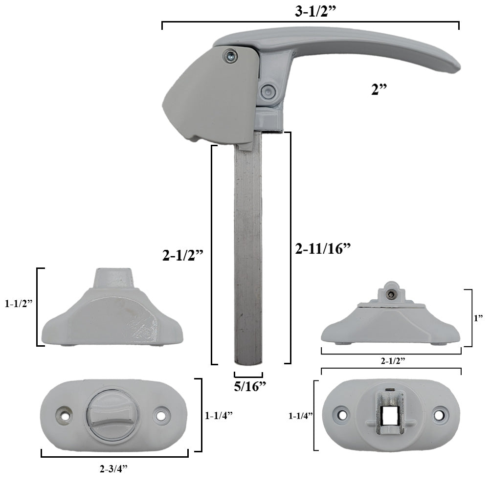 Andersen Emco Interior Latch & Deadbolt for Storm Door - Choose Color - Andersen Emco Interior Latch & Deadbolt for Storm Door - Choose Color
