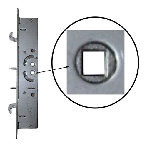 Sliding Door Dual Point Mortise Lock 2 Hooks Square Drive - Sliding Door Dual Point Mortise Lock 2 Hooks Square Drive