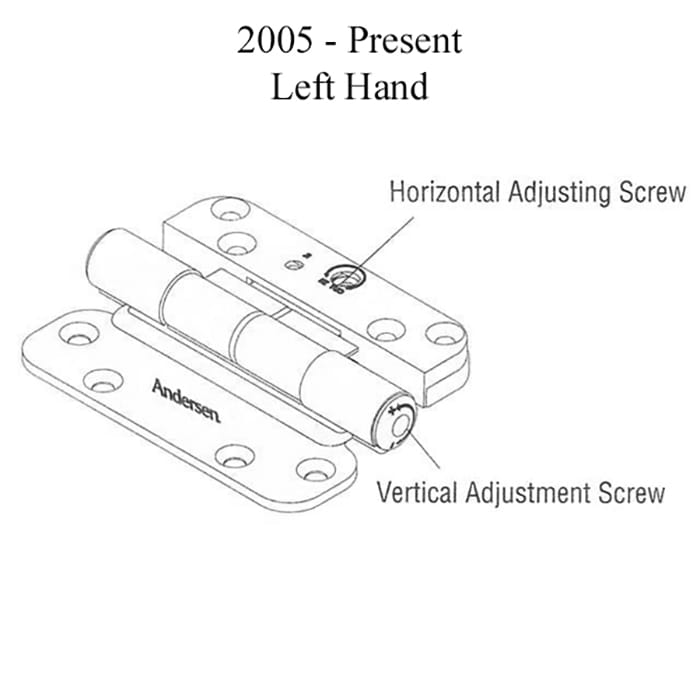 Andersen Single Hinge, Left Hand (2005-Present) - Polished Chrome - Andersen Single Hinge, Left Hand (2005-Present) - Polished Chrome