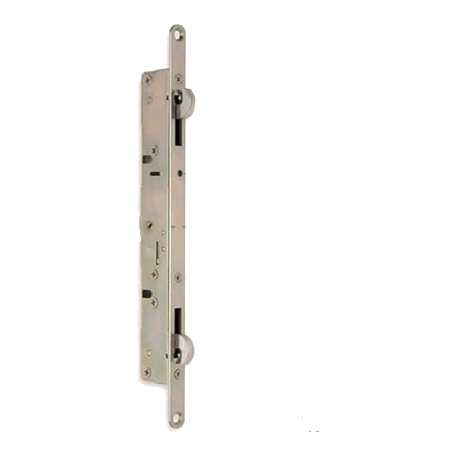 2-Point Double Hook for Sliding Door Lock Flat Faceplate Centered Latch Stainless Steel - 2-Point Double Hook for Sliding Door Lock Flat Faceplate Centered Latch Stainless Steel