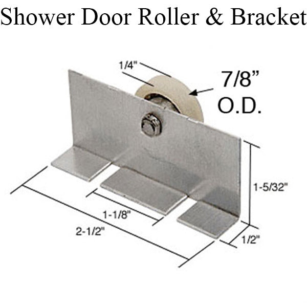 Ball Bearing Roller with Bracket for Shower Doors 7/8