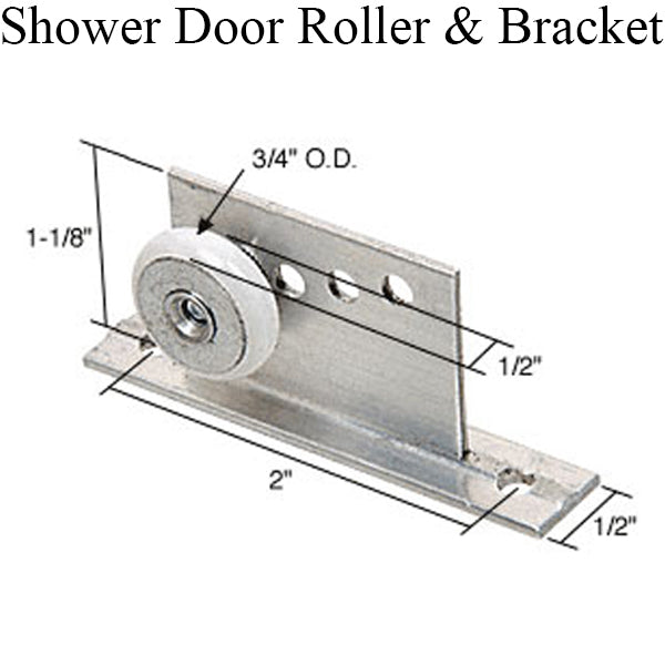 Shower Door Roller with Bracket for Shower Door Top Hung Roller Bracket - Shower Door Roller with Bracket for Shower Door Top Hung Roller Bracket