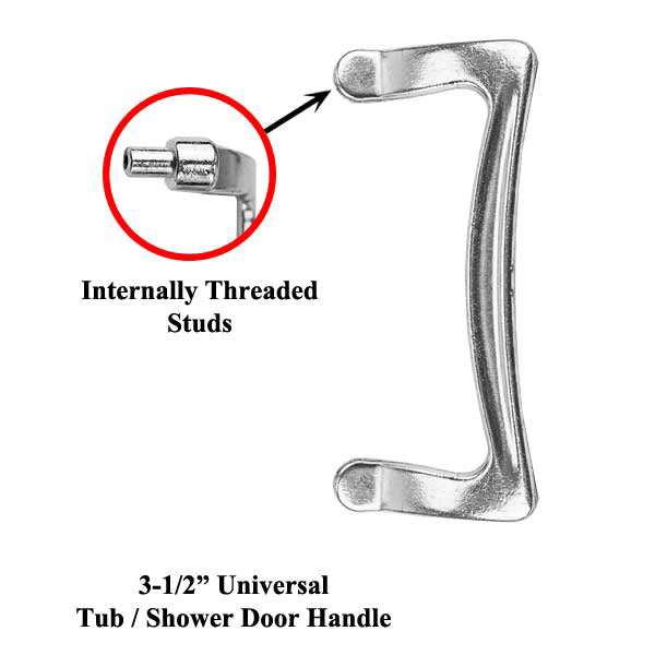 Universal Shower Door Tub Enclosure Single Handle with Threaded Studs - Universal Shower Door Tub Enclosure Single Handle with Threaded Studs