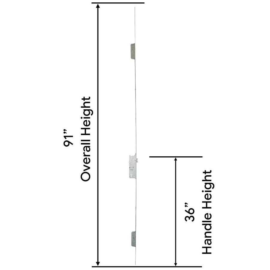 16mm Fuhr Hook Version 3-Point Lock, 1-3/4