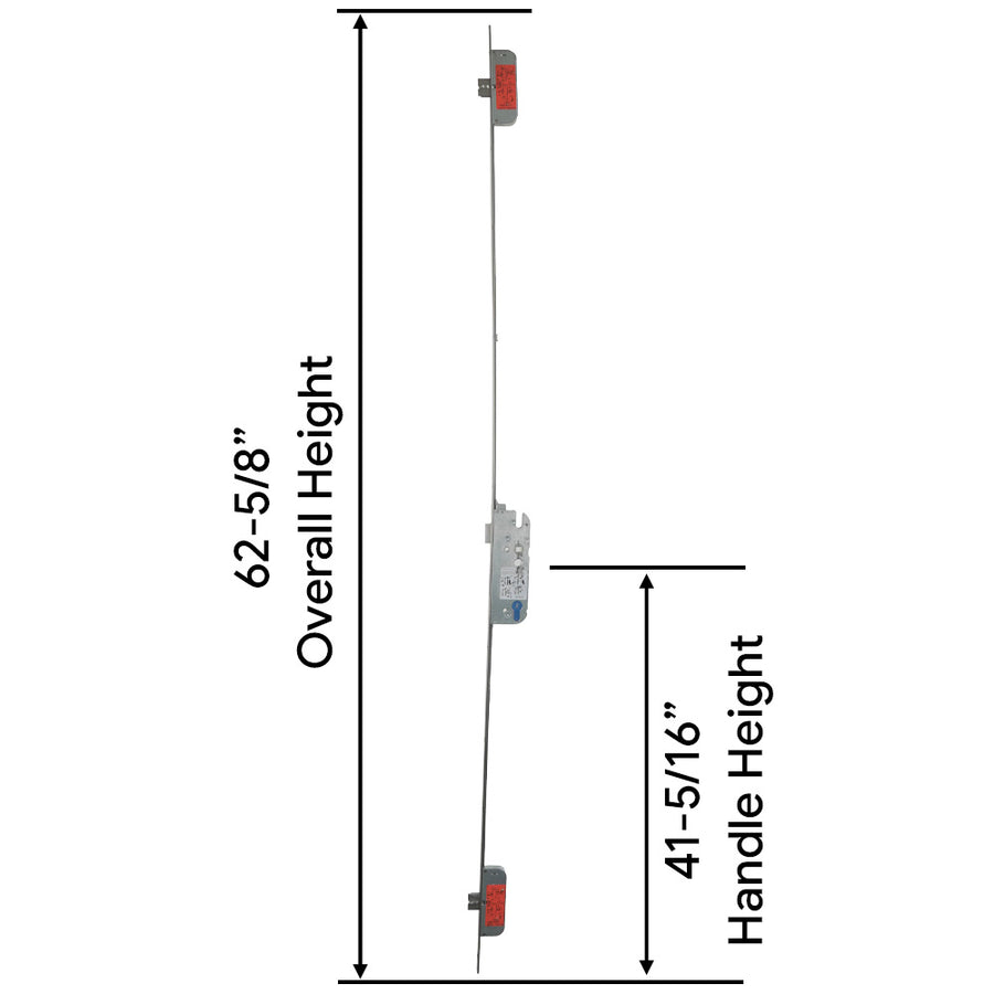 Secury Automatic Multipoint Lock Key Operated 45mm Backset 92mm PZ Gear Driven - Secury Automatic Multipoint Lock Key Operated 45mm Backset 92mm PZ Gear Driven