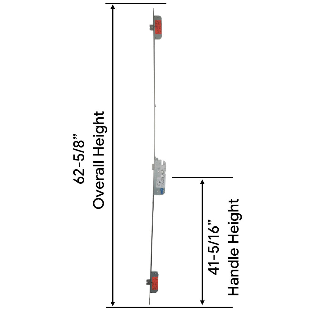Secury Automatic Multipoint Lock Key Operated 45mm Backset 92mm PZ Gear Driven - Secury Automatic Multipoint Lock Key Operated 45mm Backset 92mm PZ Gear Driven