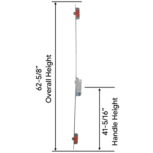 Secury Automatic Multipoint Lock Key Operated 45mm Backset 92mm PZ Gear Driven - Secury Automatic Multipoint Lock Key Operated 45mm Backset 92mm PZ Gear Driven