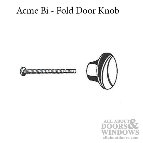 Knob for 1-3/4 Bi-Fold Door (Metal) - Acme No. 310 - Knob for 1-3/4 Bi-Fold Door (Metal) - Acme No. 310