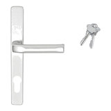 HOPPE London A113 / 2246N Active Multipoint Handleset – Clear Anodized – Aluminum - HOPPE London A113 / 2246N Active Multipoint Handleset – Clear Anodized – Aluminum