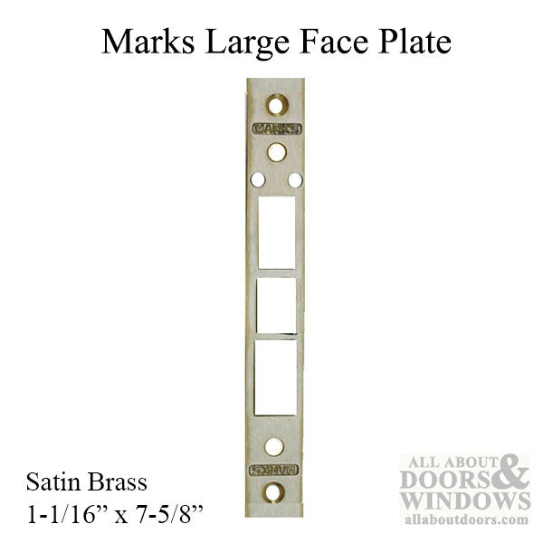 Marks Mortise Lock Face Plate Only for 8000 and 9000 Series - Marks Mortise Lock Face Plate Only for 8000 and 9000 Series